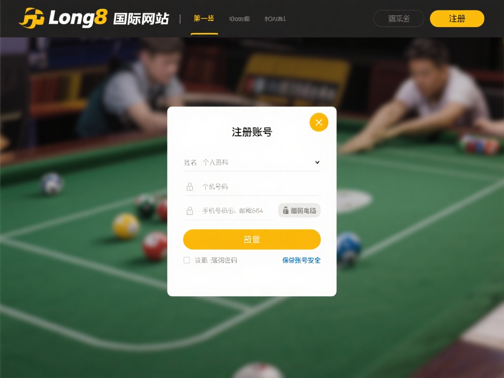 第一步是注册账号。打开Long8国际网站首页后，点